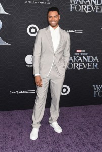 Regé-Jean Page at the world premiere of Marvel Studios’ “Black Panther: Wakanda Forever” held at the Dolby Theatre on October 26, 2022 in Los Angeles, California.