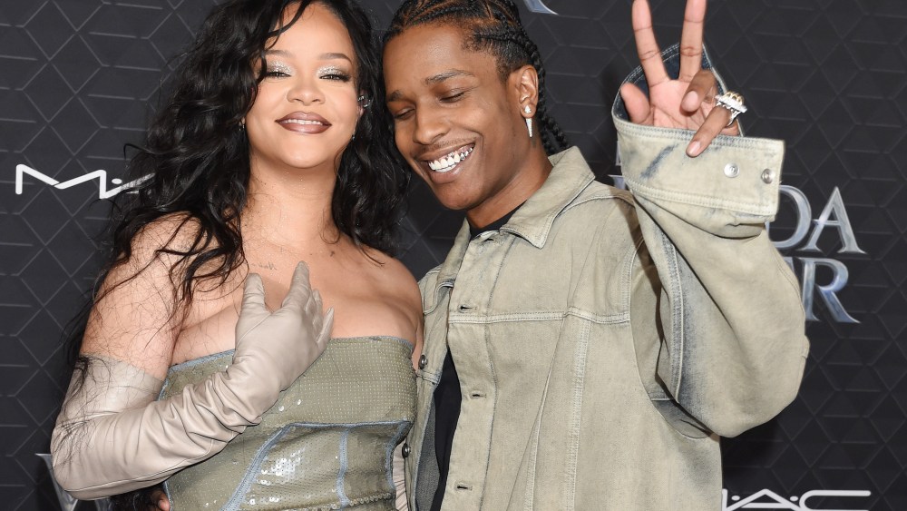 Rihanna and ASAP Rocky at the world premiere of Marvel Studios’ “Black Panther: Wakanda Forever” held at the Dolby Theatre on October 26, 2022 in Los Angeles, California.