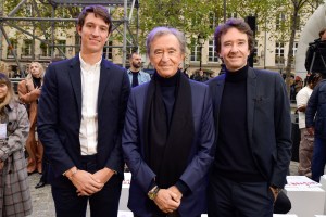 LVMH CEO Bernard Arnault with  Alexandre Arnault and Antoine Arnault