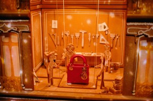 A look at Dior’s gingerbread holiday display at Harrods.