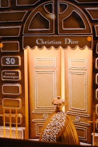 A look at Dior’s gingerbread holiday display at Harrods.