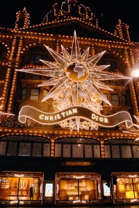 A look at Dior’s gingerbread holiday display at Harrods.