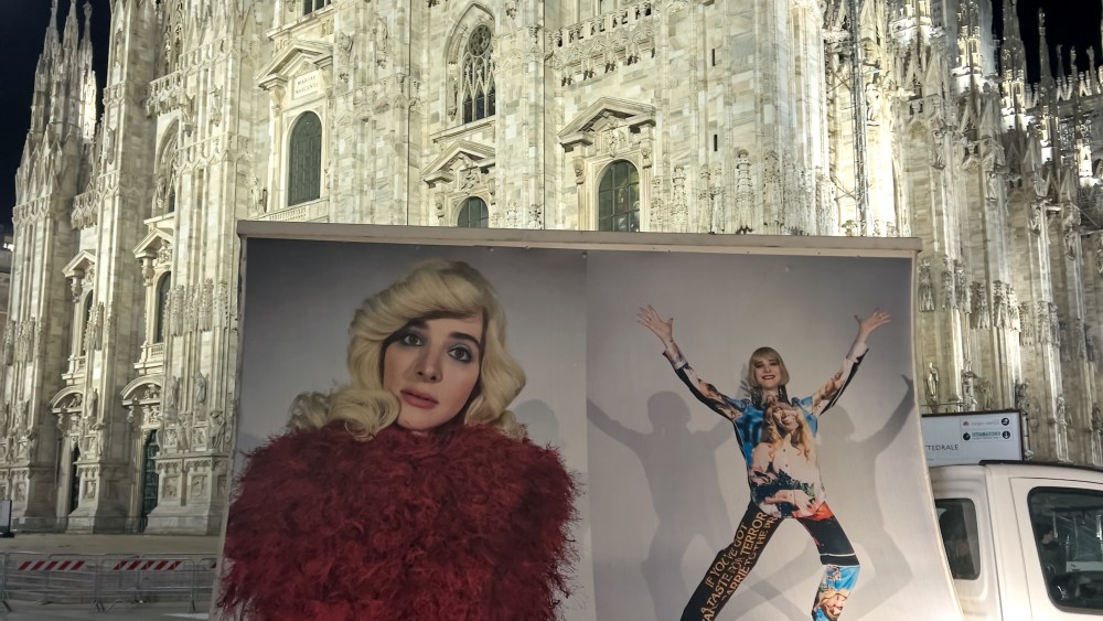 Billboards featuring JW Anderson's "Carrie" collaboration.