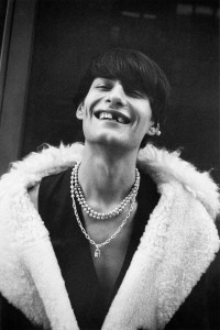 Joomi Lim’s pearl drop earring; Yutai’s modular cultured akoya and 18-karat gold necklace; Tiffany & Co.’s HardWear freshwater pearl necklace in sterling silver. Loewe leather shearling coat over stylist’s own vest and Helmut Lang leather pants; Celine boots.