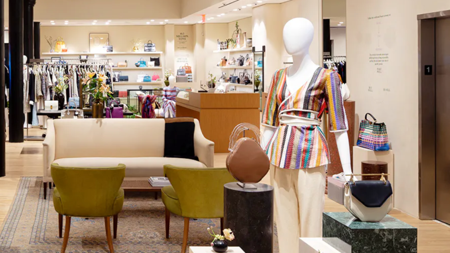 Inside The RealReal's SoHo flagship store.
