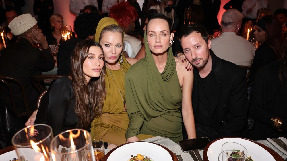 Hailey Bieber, Kate Moss, Amber Valletta and Anthony Vaccarello attend the WSJ. Magazine 2022 Innovator Awards at the Museum of Modern Art on November 02, 2022 in New York City.