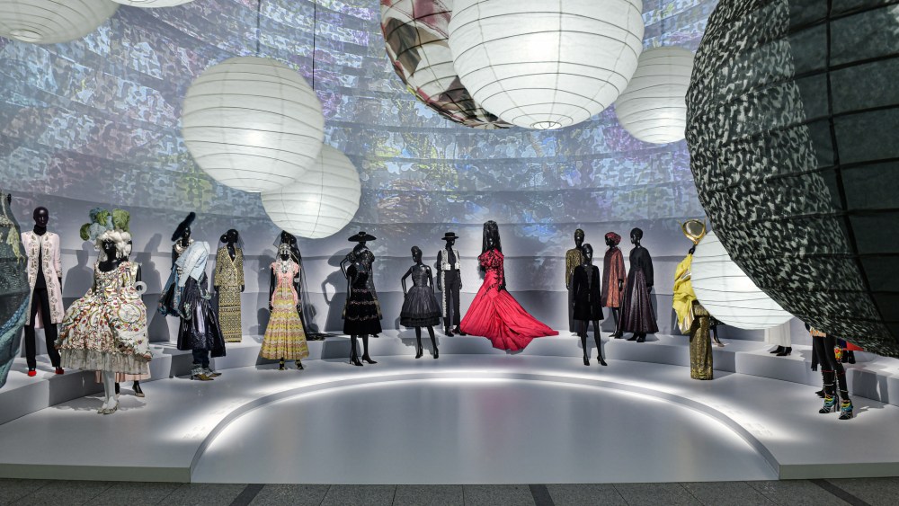 A display at the 'Christian Dior: Designer of Dreams' exhibit at the Museum of Contemporary Art Tokyo.