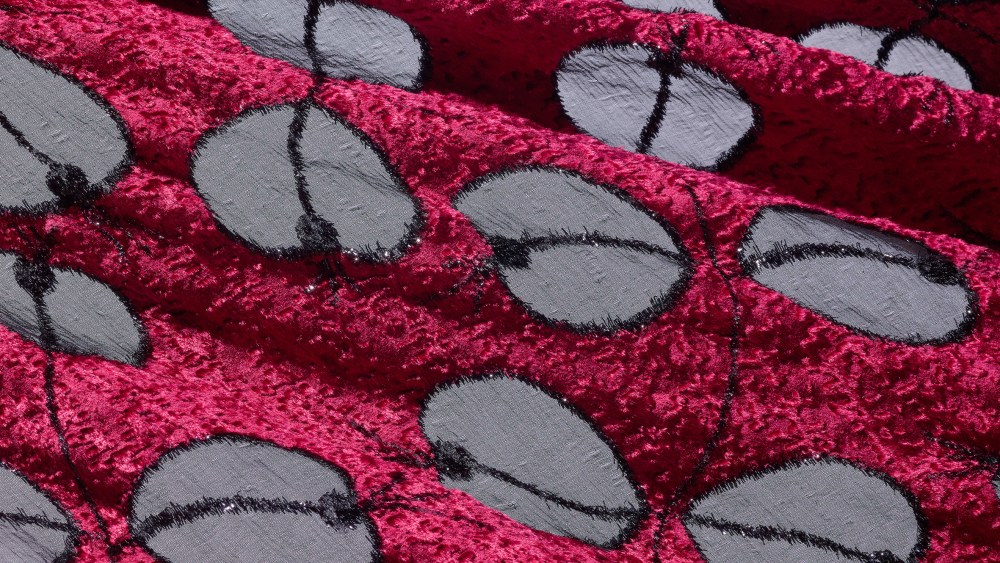 A velvet fabric from the Redaelli 1893 and Bouton Renaud capsule collection.