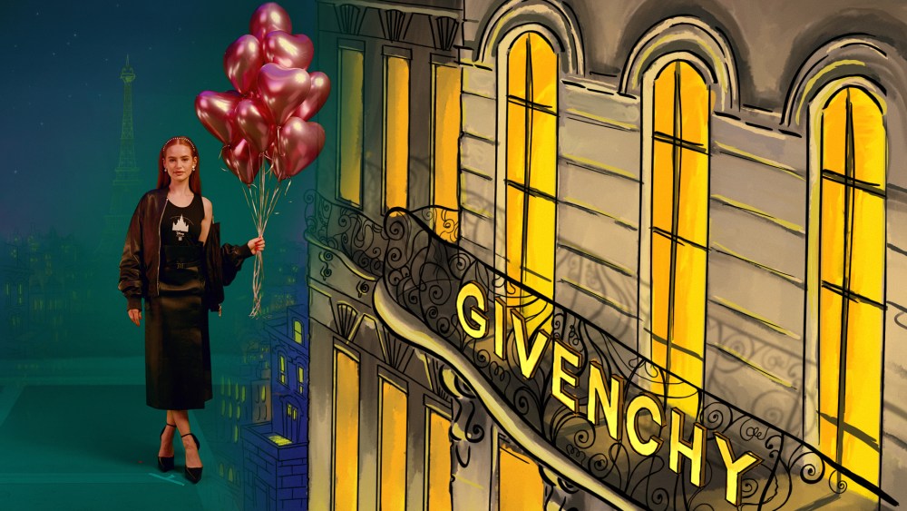 A campaign image from Givenchy's capsule with Walt Disney Co.