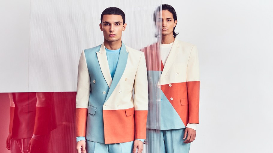 The Double-Breasted Blazer from LineOutline by Indian designer Deepit Chugh is the kind of international luxury fashion available on the new online marketplace THE LNK.