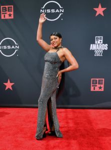 LOS ANGELES, CALIFORNIA - JUNE 26: Host Taraji P. Henson attends the 2022 BET Awards at Microsoft Theater on June 26, 2022 in Los Angeles, California. (Photo by Aaron J. Thornton/Getty Images for BET)