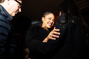 Tessa Thompson and Dakota Johnson attends as Gucci Celebrates the Premiere of Bethann Hardison & Frédéric Tcheng's Invisible Beauty at the Sundance Film Festival at Nickel Bar at Firewood on January 21, 2023 in Park City, Utah.