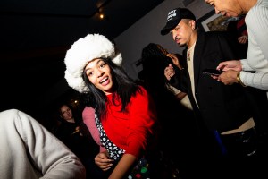 Aurora James attends as Gucci Celebrates the Premiere of Bethann Hardison & Frédéric Tcheng's Invisible Beauty at the Sundance Film Festival at Nickel Bar at Firewood on January 21, 2023 in Park City, Utah.