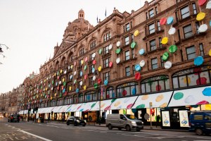 Yayoi Kusama x Louis Vuitton display at Harrods.
