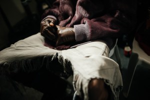 Backstage at Rick Owens Men's fall 2023