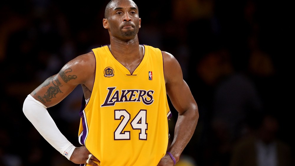 Kobe Bryant of the Los Angeles Lakers during the game against the Utah Jazz in Game 2 of the Western Conference Semifinals during the 2008 NBA Playoffs
