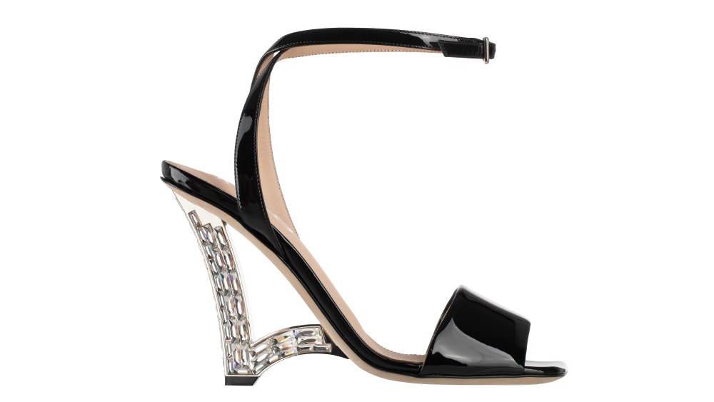 Rodo’s new crystal wedge heel