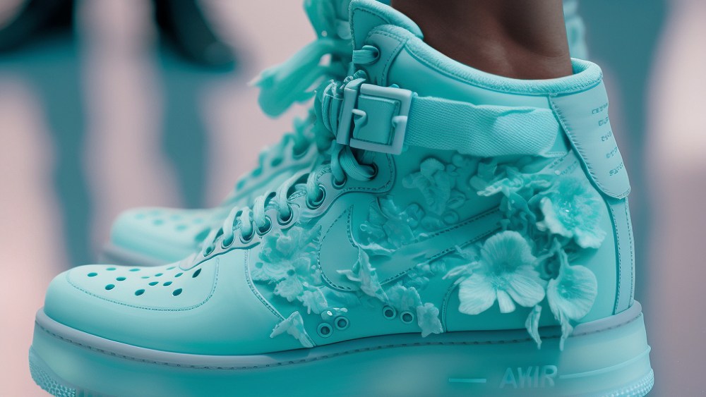 Nike x Tiffany rendering by Midjourney AI artist Rickdick