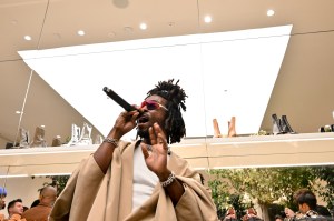 SAINt JHN at the Maison Margiela Opens New Melrose Place Boutique held at Maison Margiela Melrose Place on February 16, 2023 in Los Angeles, California.
