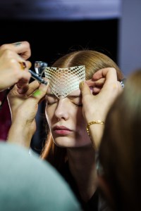 Backstage at Dion Lee RTW Fall 2023