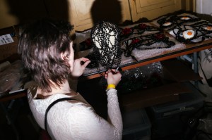 Backstage at Puppets and Puppets RTW Fall 2023