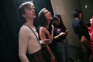Backstage at Puppets and Puppets RTW Fall 2023