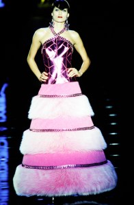 A look from the Paco Rabanne couture fall 1999 show.