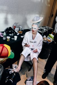 Backstage at Thom Browne RTW Fall 2023