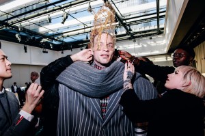 Backstage at Thom Browne RTW Fall 2023