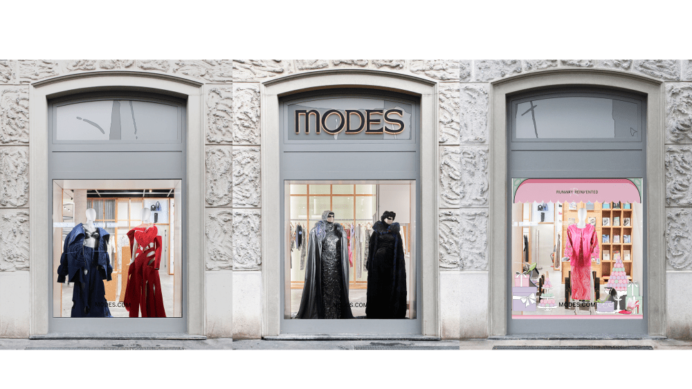 Modes' store windows for spotlighting Afro Fashion Association talents.