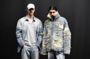 Backstage at Diesel RTW Fall 2023
