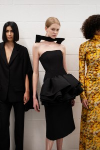 Backstage at Christopher Kane RTW Fall 2023