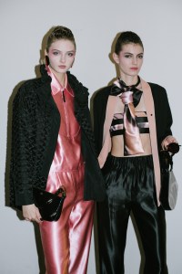 Backstage at Giorgio Armani RTW Fall 2023