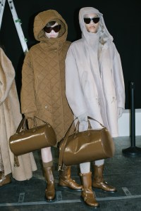 Backstage at Max Mara RTW Fall 2023