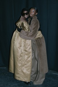 Backstage at Max Mara RTW Fall 2023