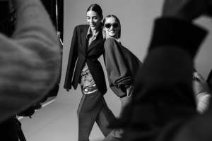 Backstage at Tory Burch RTW Fall 2023