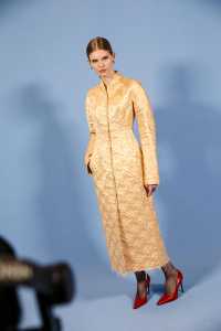 Backstage at Tory Burch RTW Fall 2023