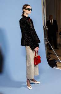 Backstage at Tory Burch RTW Fall 2023