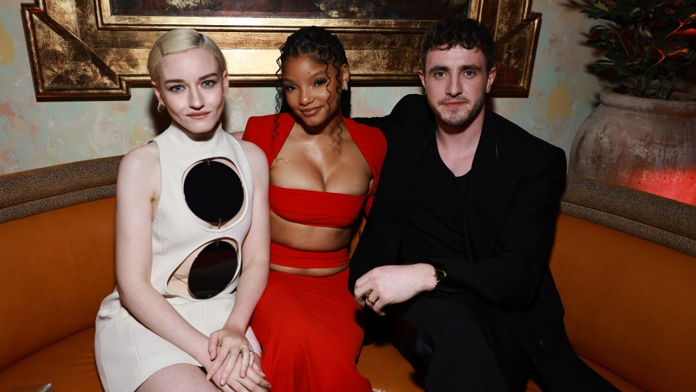 LOS ANGELES, CALIFORNIA - MARCH 08: (L-R) Julia Garner, Halle Bailey and Paul Mescal attend Vanity Fair And TikTok Celebrate Vanities: A Night For Young Hollywood In Los Angeles on March 08, 2023 in Los Angeles, California. (Photo by Matt Winkelmeyer/Getty Images for Vanity Fair)