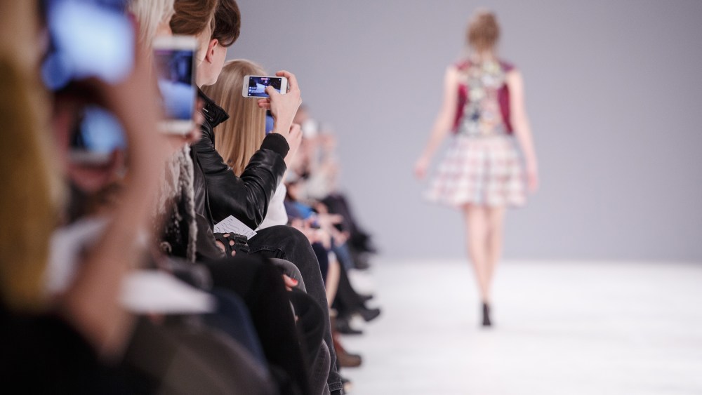 People making photos during the fashion show