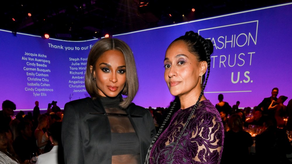 Ciara and Tracee Ellis Ross at the Fashion Trust U.S. Awards held at Goya Studios on March 21, 2023 in Los Angeles, California.
