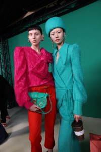 Backstage at Balmain Fall 2023 Ready To Wear Fashion Show on March 1, 2023 at Carreau de Temple in Paris, France.