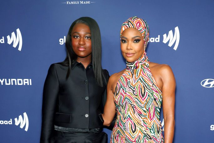 Zaya Wade and Gabrielle Union at the 34th Annual GLAAD Media Awards on March 30 in Los Angeles.