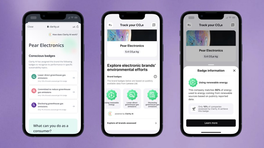Conscious badges follow the rollout of "Conscious Collections" in the Klarna app, highlighting environmentally and ethically friendly apparel brands.