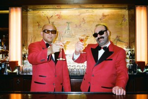 Abdul Rashid and Luis Serrano, bartenders at Bemelmans: Isabel Marant’s and Salvatore Ferragamo’s sunglasses.