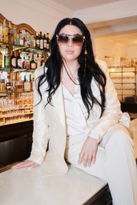 Angie Mar, chef and restaurateur/owner of Les Trois Chevaux: Linda Farrow’s sunglasses.