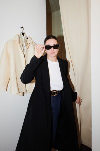 Daniella Kallmeyer, owner and designer of Kallmeyer: Linda Farrow x Dries Van Noten’s sunglasses.