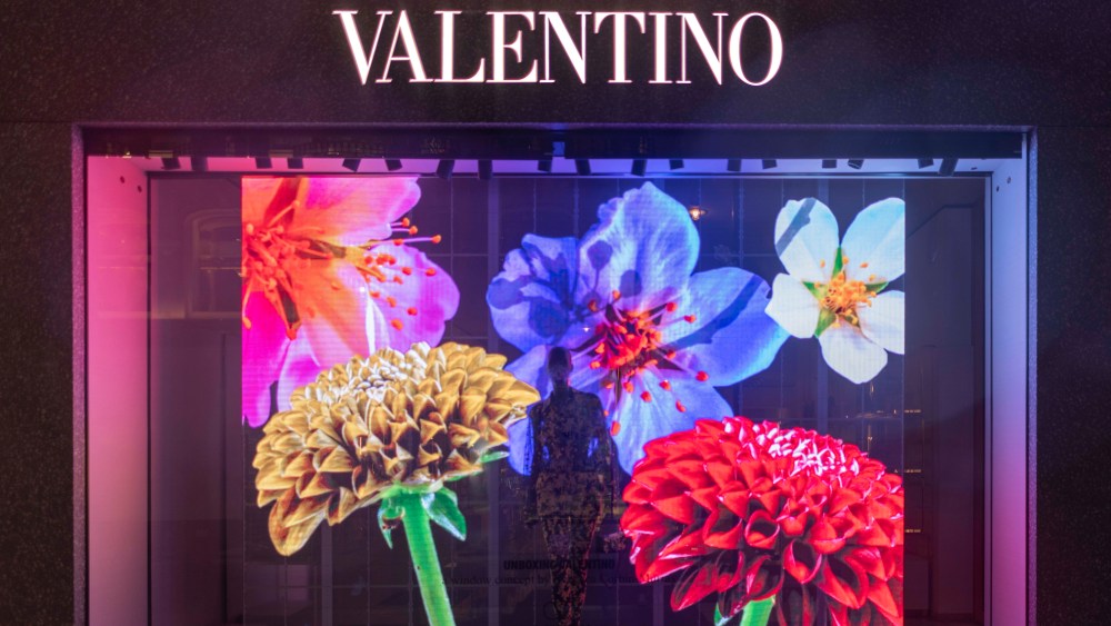 The Valentino London store's windows reinterpreted by stylist Rebecca Corbin-Murray.