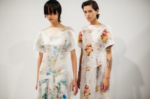 Backstage at Loewe RTW Fall 2023