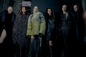 Backstage at Rick Owens RTW Fall 2023